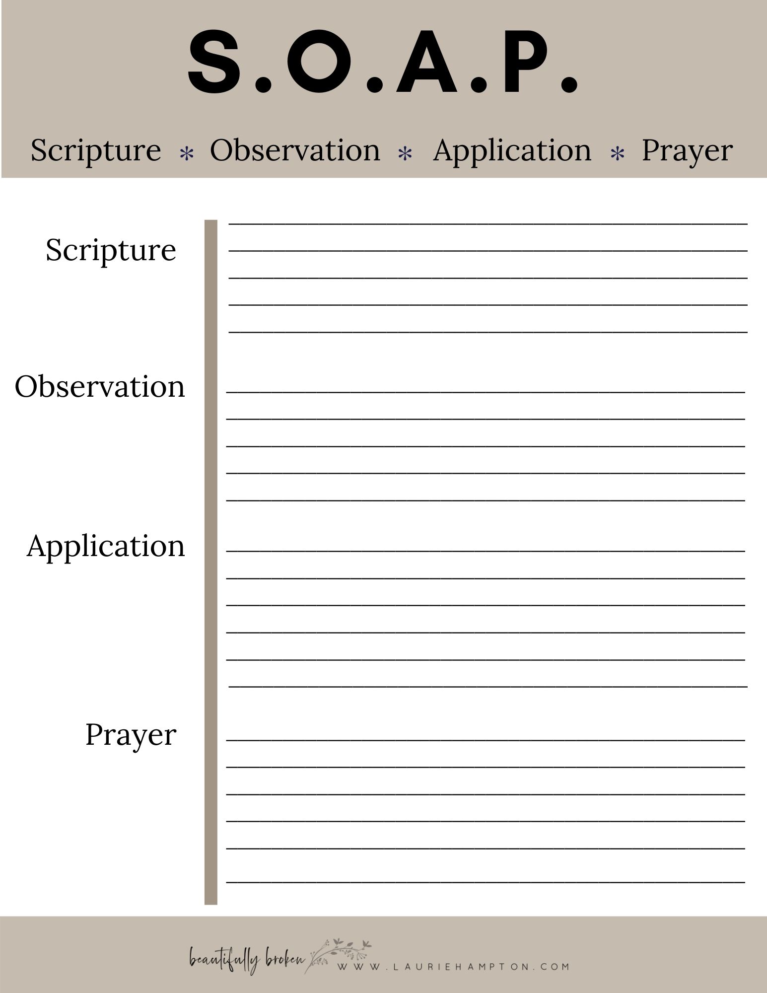 S.O.A.P. Bible Study